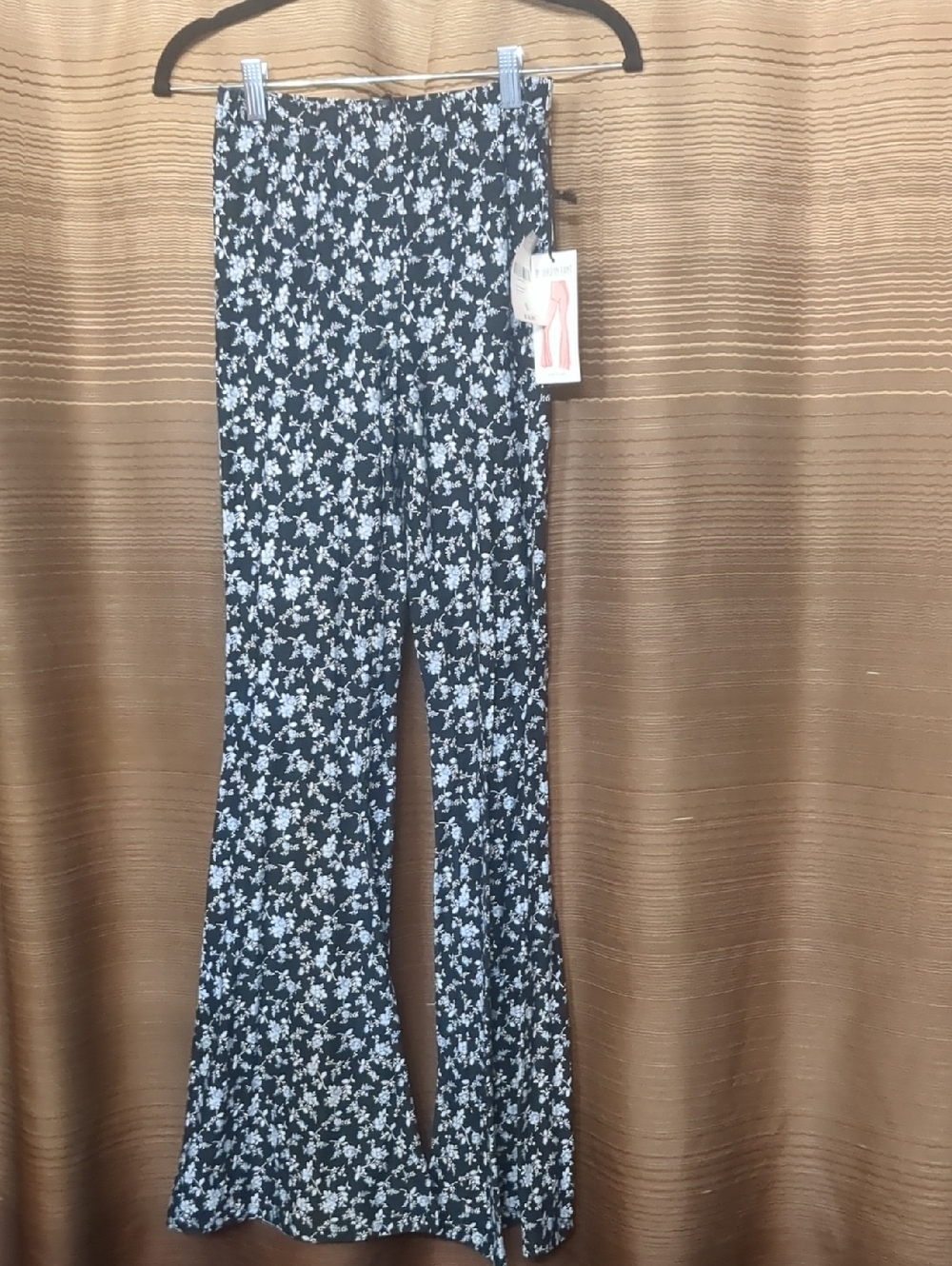 The Jordyn Pant Black Floral Knit Flare